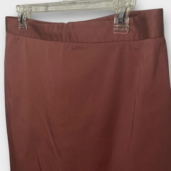 Body By Victoria's Secret Y2k Rosy Brown Zip Back Lace-Up Pencil Skirt Size 14 - Picture 11 of 13